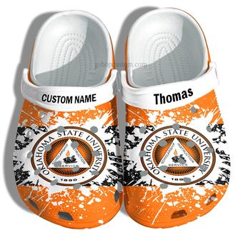 Oklahoma State University Graduation Gifts Croc Shoes Customize- Admission Gift Shoes - Monsterry CA