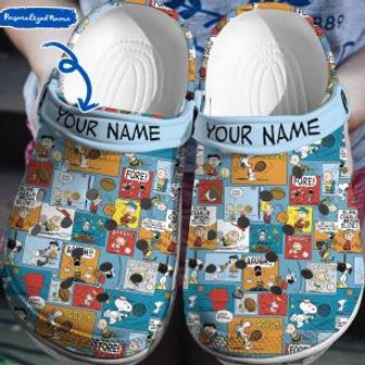 Peanuts Snoopy Crocs Crocband Clogs Comfortable Shoes 3D | Favorety AU