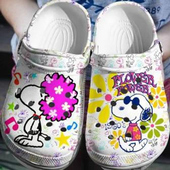 Peanuts Snoopy Crocs Crocband Shoes Comfortable Clogs 3D | Favorety