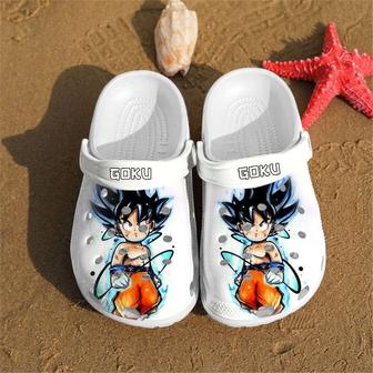 Personalised Goku Art Custom Clog Shoes - Monsterry