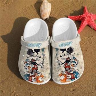 Personalised Mickey Cartoon Crocs Crocband Shoes Clogs Custom Name For Men Women And Kids | Favorety UK