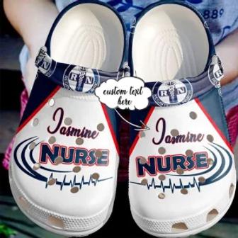 Personalised - Nurse Heart Love Doctor Clog Shoes Nd089 Crocs Crocband Clogs Shoes For Men Women - Monsterry