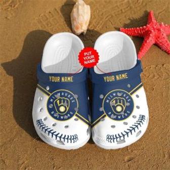 Personalized Brewers Football Team Crocs Clog Custom Name Shoes - Monsterry UK