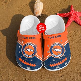 Personalized Broncos Football Team Custom Name Sneakers Shoes | Favorety CA