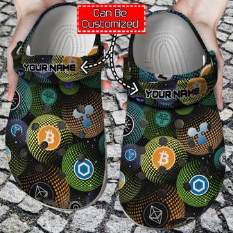 Personalized Colorful Crypto Logo Clog Shoes Crypto | Favorety UK