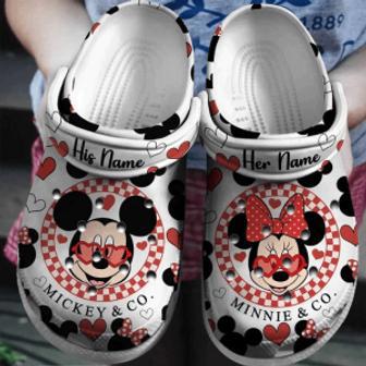 Personalized Disney Mickey Fuzzy Crocs Clogs Shoes Comfortable Crocband For Men Women | Favorety CA