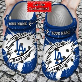 Personalized Dodgers Baseball Team Crocs Clog Custom Name Shoes 3 | Favorety