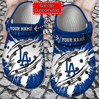 Personalized Dodgers Baseball Team Crocs Clog Custom Name Shoes 3 | Favorety UK