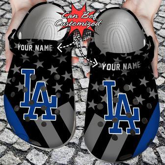 Personalized Dodgers Baseball Team Crocs Clog Custom Name Shoes | Favorety