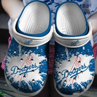 Personalized Dodgers Baseball Team Crocs Clog Custom Name Shoes | Favorety CA