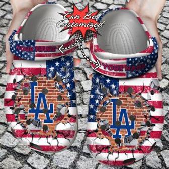 Personalized Dodgers Baseball Team Crocs Clog Custom Name Shoes | Favorety DE