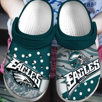 Personalized Eagles Crocs Clog Custom Name Shoes - Monsterry