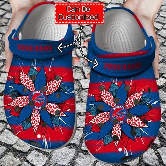 Personalized Football Nfl Buffalo Bills Spirit Sunflower Print Crocband Crocs Shoes | Favorety UK