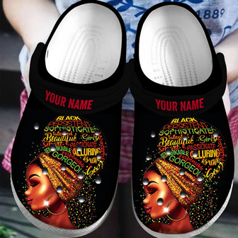 Personalized I Am Black Women African American Classic Clogs Shoes - Monsterry