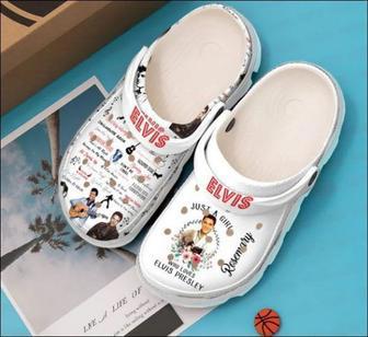 Personalized Just A Girl Who Loves Elvis Presley Clog Shoes | Favorety