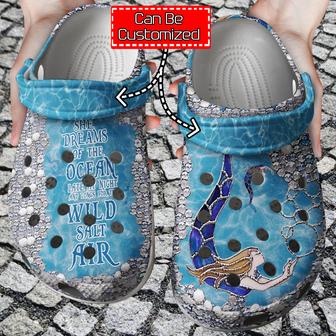Personalized Mermaid She Dream Of The Ocean Clog Shoes - Monsterry UK