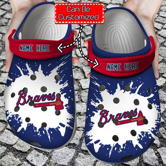 Personalized Name Logo Baseball Team Color Splash Clog Shoes - Monsterry
