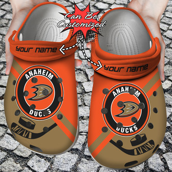Personalized Name Logo Team Hockey Puck New Clog Shoes - Monsterry
