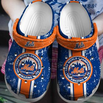 Personalized Ny Mets Baseball Team Crocs Clog Custom Name Shoes | Favorety UK