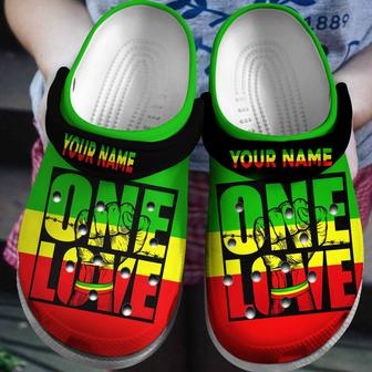 Personalized One Love Strong Black History African American Classic Clog Shoes - Monsterry UK
