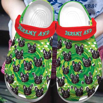 Personalized Photo Green Wave Your Pet Clog Shoes Dh - Monsterry AU