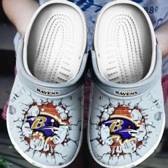 Personalized Ravens Football Team Crocs Clog Custom Name Shoes - Monsterry UK