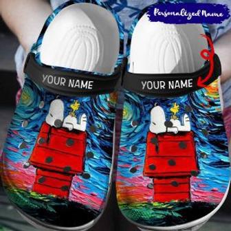 Personalized Snoopy Lovers Crocs 3D Clog Shoes | Favorety AU