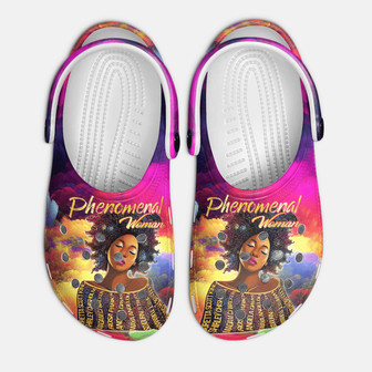 Phenomenal Woman Art African American Classic Clogs Shoes - Monsterry