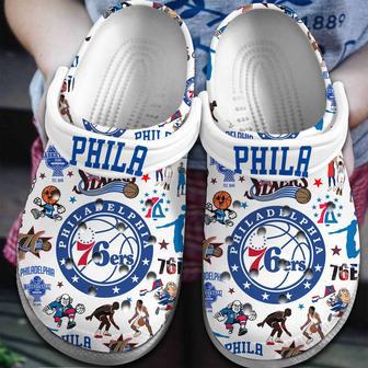 Philadelphia 76Ers Nba Basketball Sport Crocs Crocband Clogs Shoes | Favorety UK