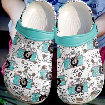 Photographing Just Say Cheese Classic Clogs Shoes - Monsterry AU