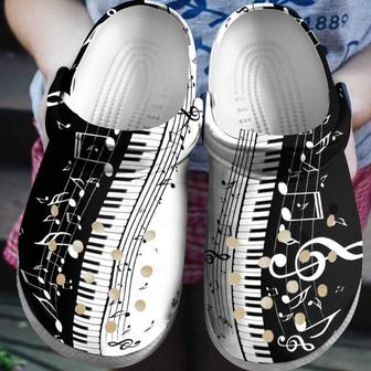 Piano And Music Classic Clogs Shoes - Monsterry AU