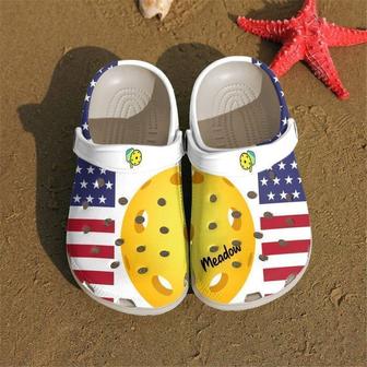 Pickle Ball Personalized American Clog Shoes - Monsterry