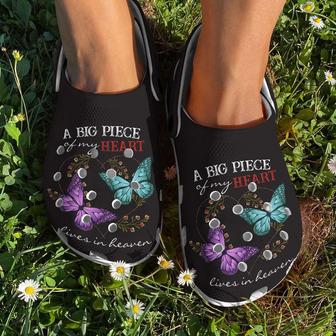 Piece Of Heart Butterflies Lives In Heaven Crocband Clog Shoes - Monsterry UK