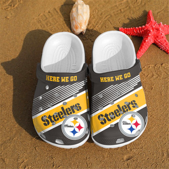 Pitsteelers Here We Go Custom Clog Shoes - Monsterry