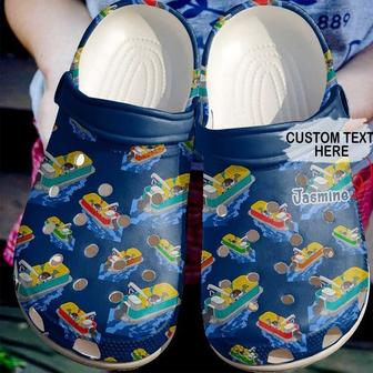Pontoon Personalized Pattern Clog Shoes - Monsterry AU