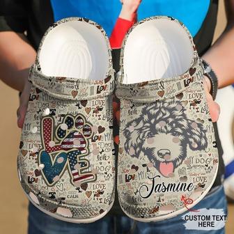 Poodle Personalized Love Vintage Clog Shoes - Monsterry CA