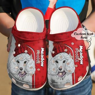 Poodle Personalized Red Clog Shoes - Monsterry CA