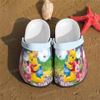 Pooh Bear And Piglet Crocs Crocband Shoes Clogs Custom Name For Men Women And Kids - Monsterry DE