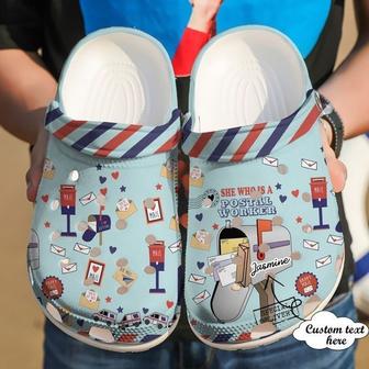 Postal Worker Personalized She Is A Classic Clogs Shoes - Monsterry DE
