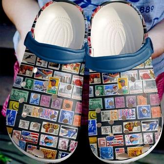 Postal Worker Us Postage Stamps Clog Shoes - Monsterry