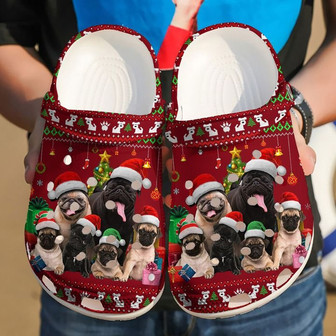 Pug Christmas Clogband Clog Shoes For Men Women - Monsterry