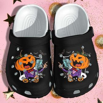 Pumpkin Rock Sings Tattoo Halloween Crocband Clogs Shoes - Monsterry DE