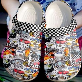 Racing Car Classic Clogs Shoes - Monsterry