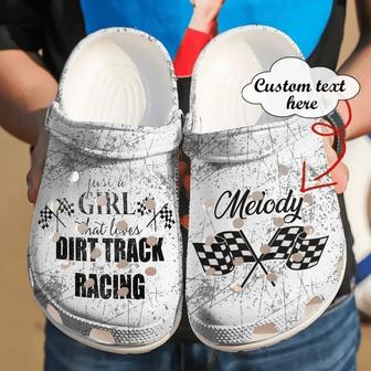 Racing Personalized Dirt Track For Life Classic Clogs Shoes - Monsterry UK
