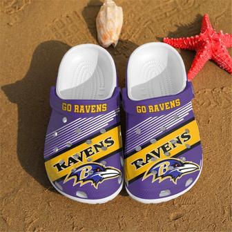 Ravens Gift For Fan Rubber Crocband Clogs - Monsterry AU