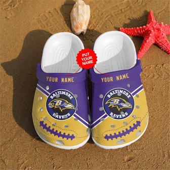 Ravens Personalized Custom For Fans Clog Shoes - Monsterry DE
