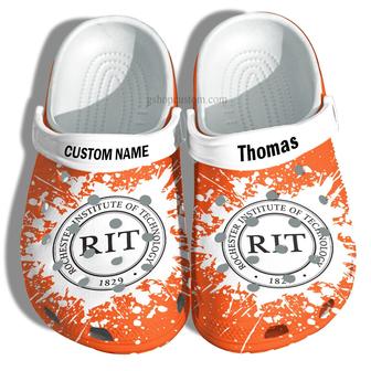 Rochester Institute Of Technology Graduation Gifts Croc Shoes Customize- Admission Gift Shoes - Monsterry