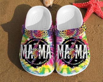 Rockstar Leopard Bleached Mama Colorful Unisex Clog Shoes - Monsterry DE