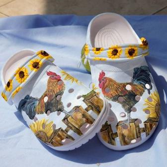 Rooster At Morning Clogs Shoes Gift For Birthday Christmas Thanksgiving - Monsterry