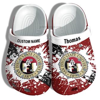 San Diego State University Graduation Gifts Croc Shoes Customize- Admission Gift Shoes - Monsterry UK